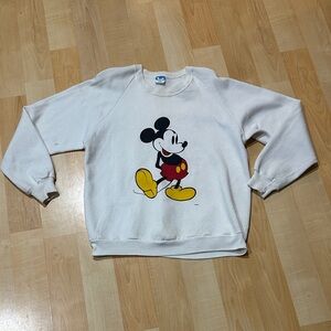 Disney Mickey Mouse Vintage Sweatshirt - White, Black, Red, Yellow
